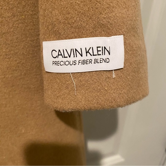 Calvin Klein Tan Wool Blend Coat - Picture 4 of 7
